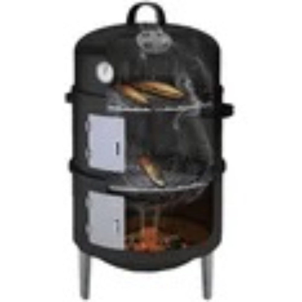 laraVist 3-in-1 Charcoal Smoker Grill with 453 sq. in. Cooking Space & Thermometer