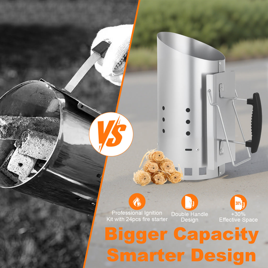 laraVist Chimney Starters, Natural Fire Starters 24 Count