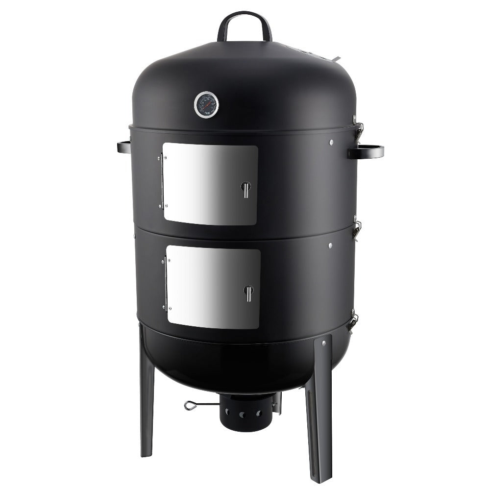 laraVist 20 Inch Charcoal Vertical Smoker Grill with Adjustable Vents